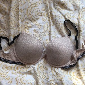 PINK VICTORIAS SECRET PUSH UP BRA